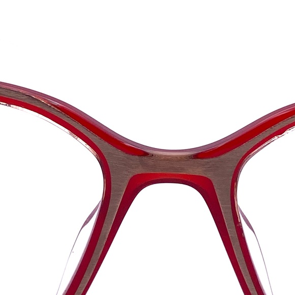 Versace 1969 Eyeglasses Acetate & Steel inRed & Matt Gold New from Optician’s - Picture 10 of 12